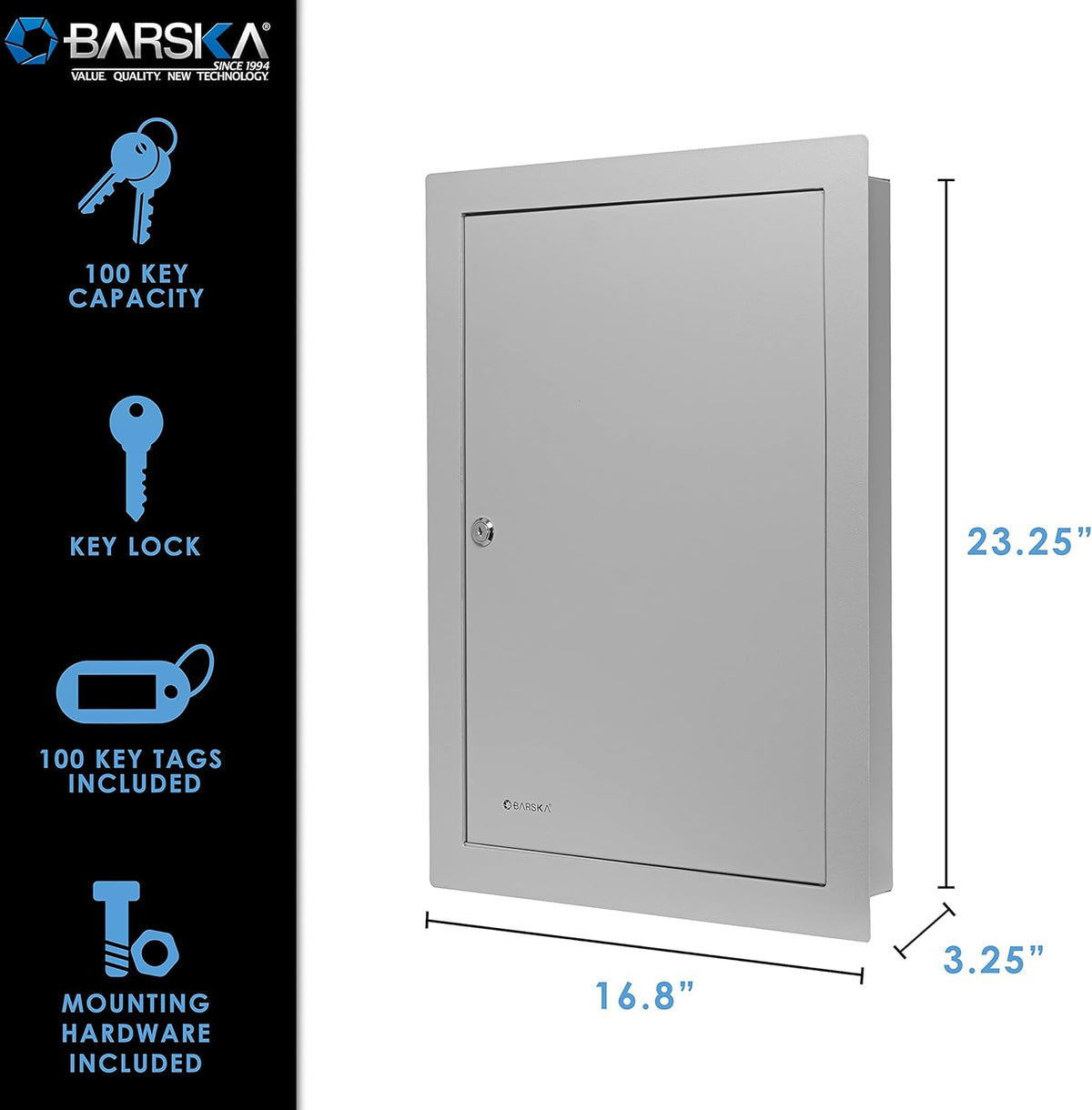 Adjustable 100 Position Key Cabinet Lock Box Gray F7603