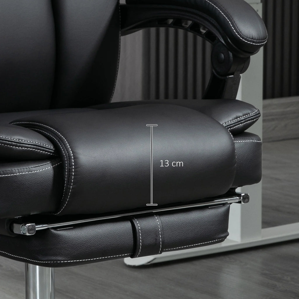 Black PU Leather Massage Office Chair with Heat W235