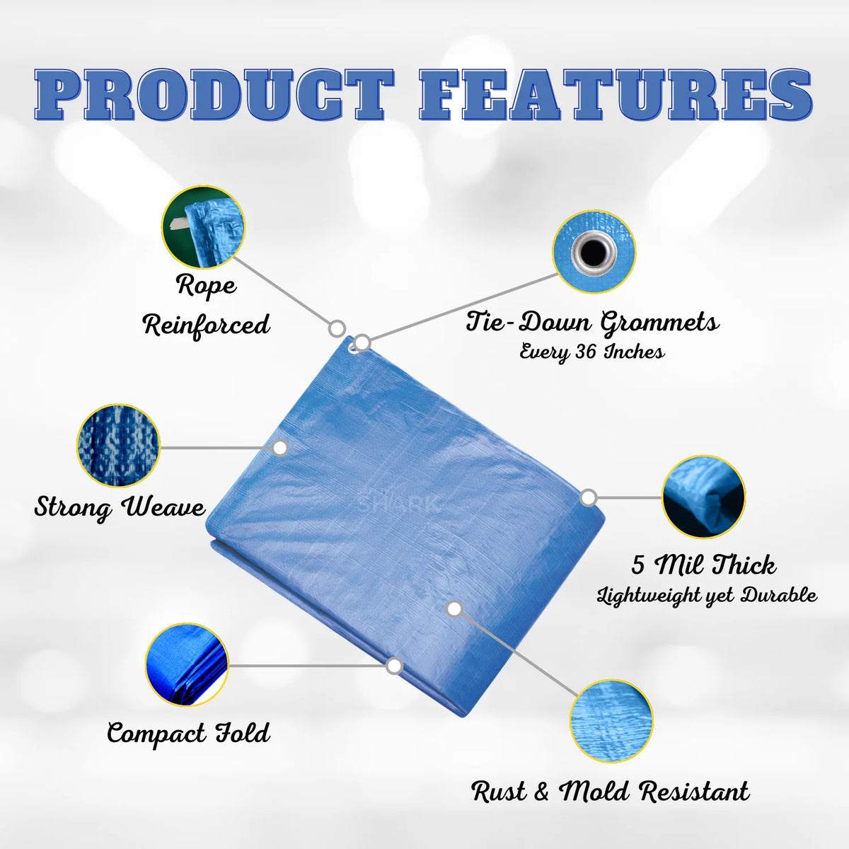 Heavy Duty Waterproof Tarp (20x40 Feet) I39964