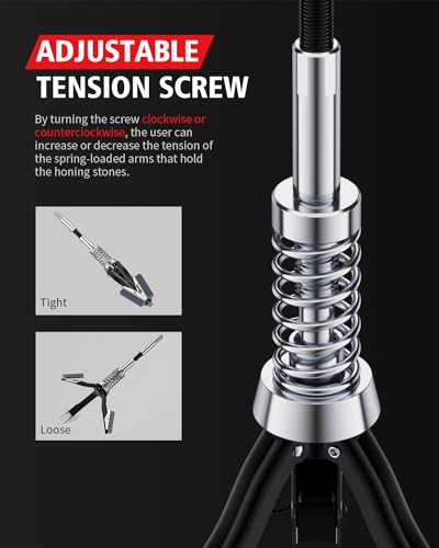 Adjustable Cylinder Hone Tool with 3-Piece 220 Grit Stones E75506