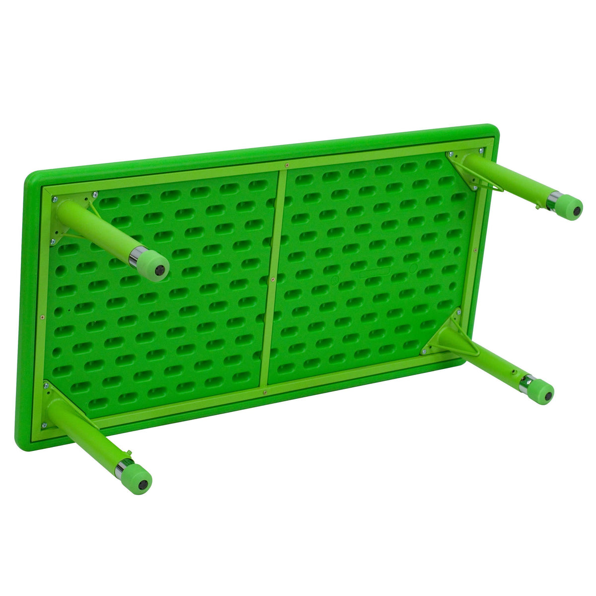 Green Plastic Height Adjustable Activity Table Set with 4 Chairs S18403