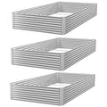 3 Pack Galvanized Steel Raised Garden Bed 36x18 inch F322