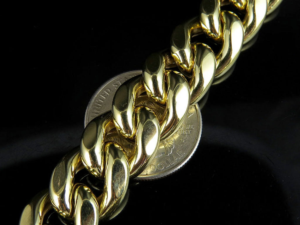 10K Yellow Gold Miami Cuban Link Chain with Box Clasp E934629
