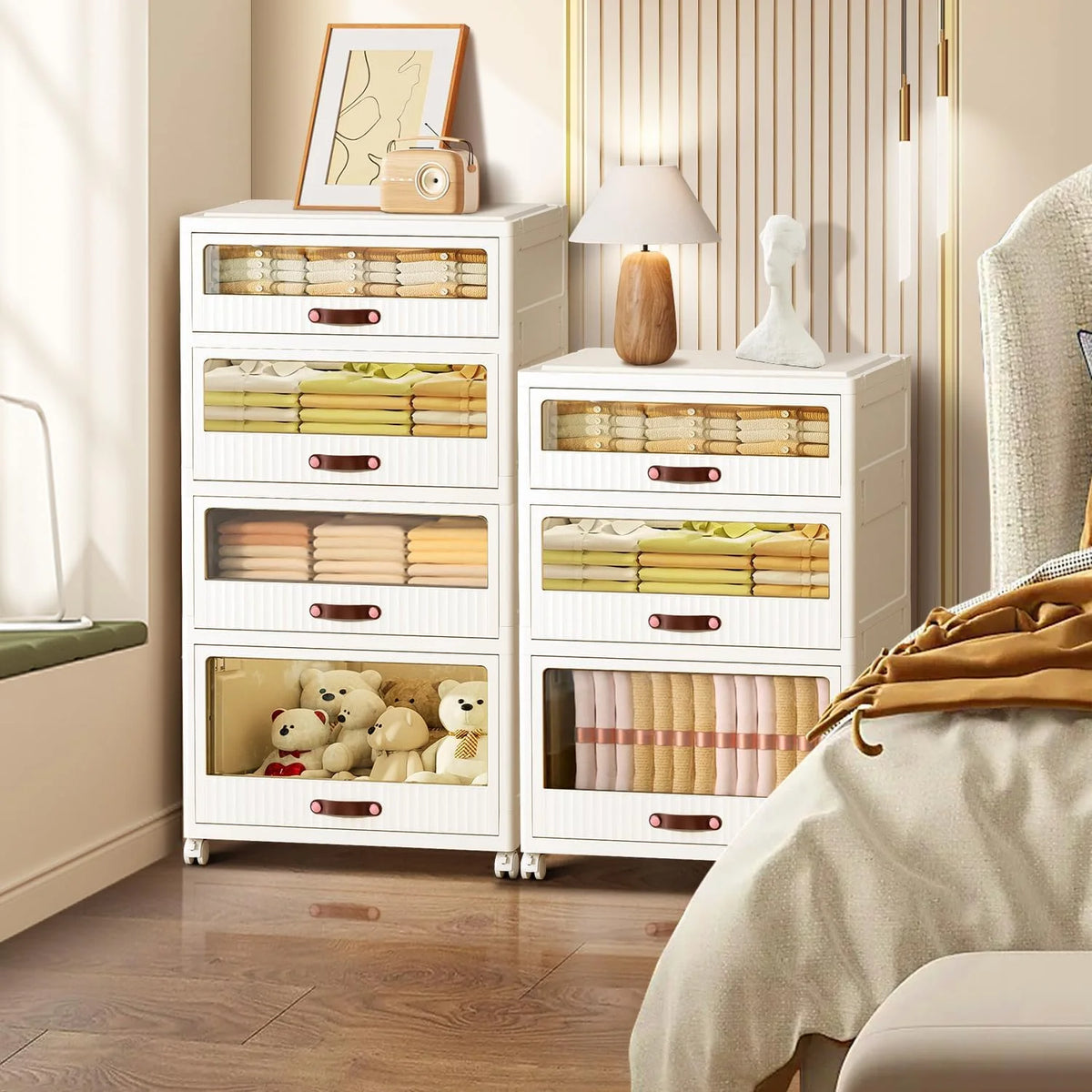 White 5 Drawer Plastic Dresser E655