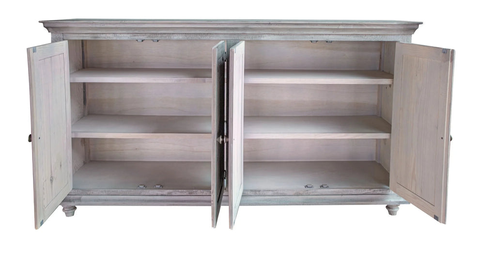 71 in. Solid & Manufactured Wood Distressed Credenza B744