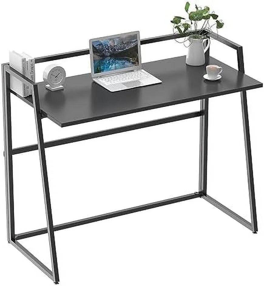 Small Folding Computer Desk 41 inch with Protective Railing G888780
