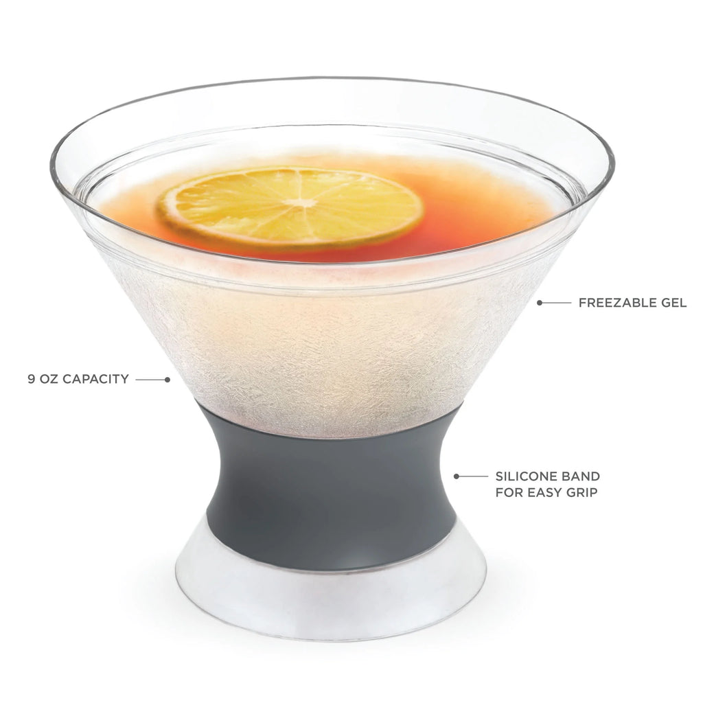 Double Wall Insulated Plastic Cooling Cups, Set of 2, Grey I462