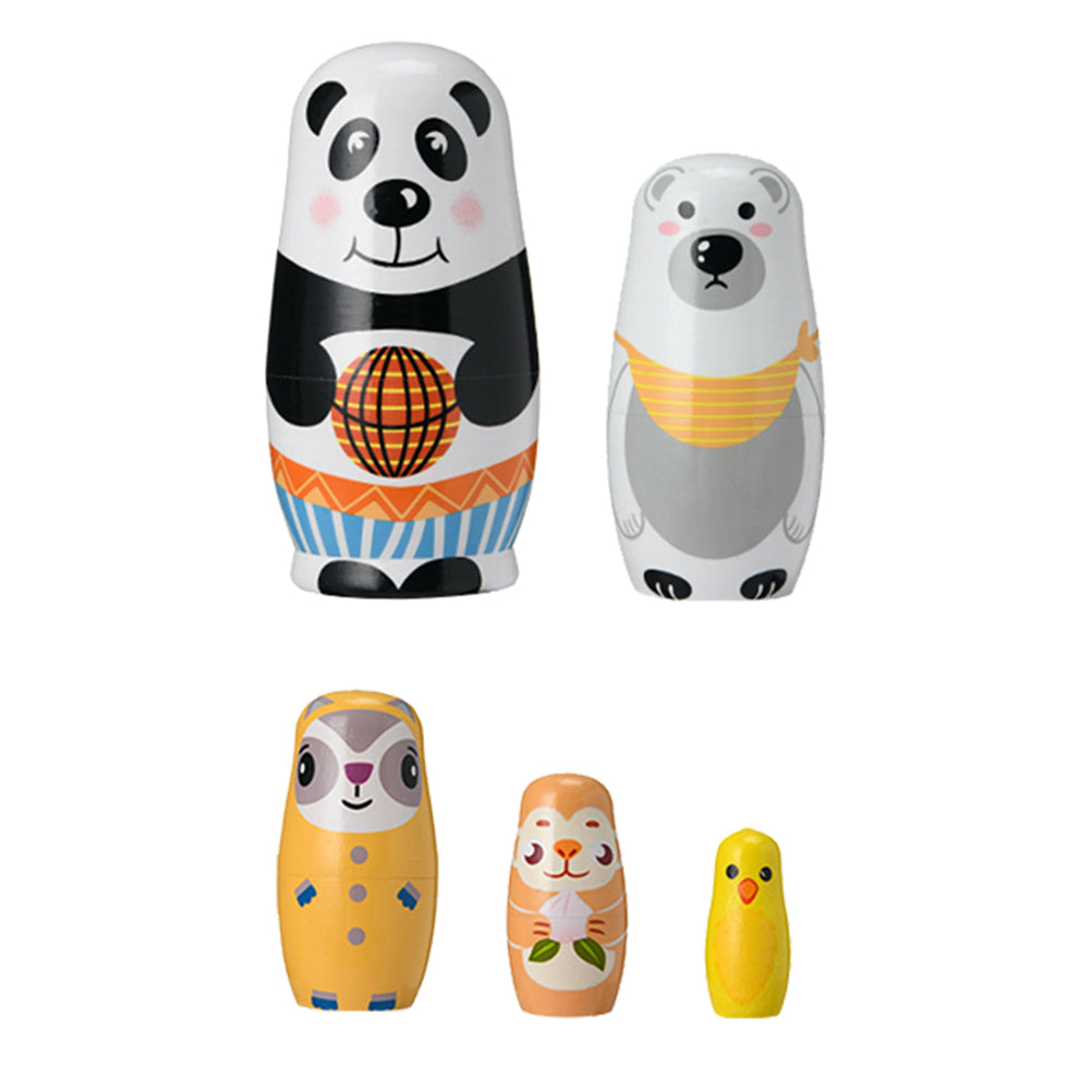 Painted Stacking Russian Wooden Doll Matryoshka Doll Decor F98729