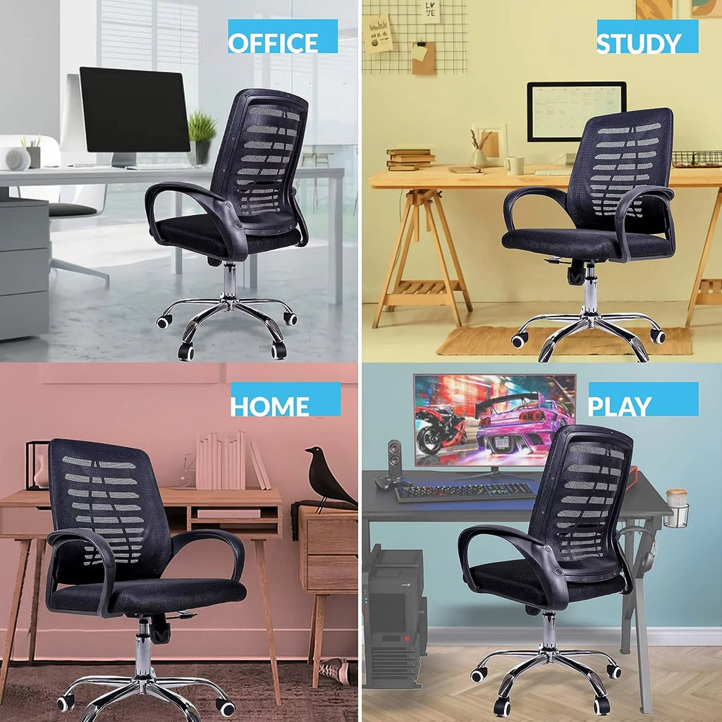 Ergonomic Office Chair with Lumbar Support Black C925
