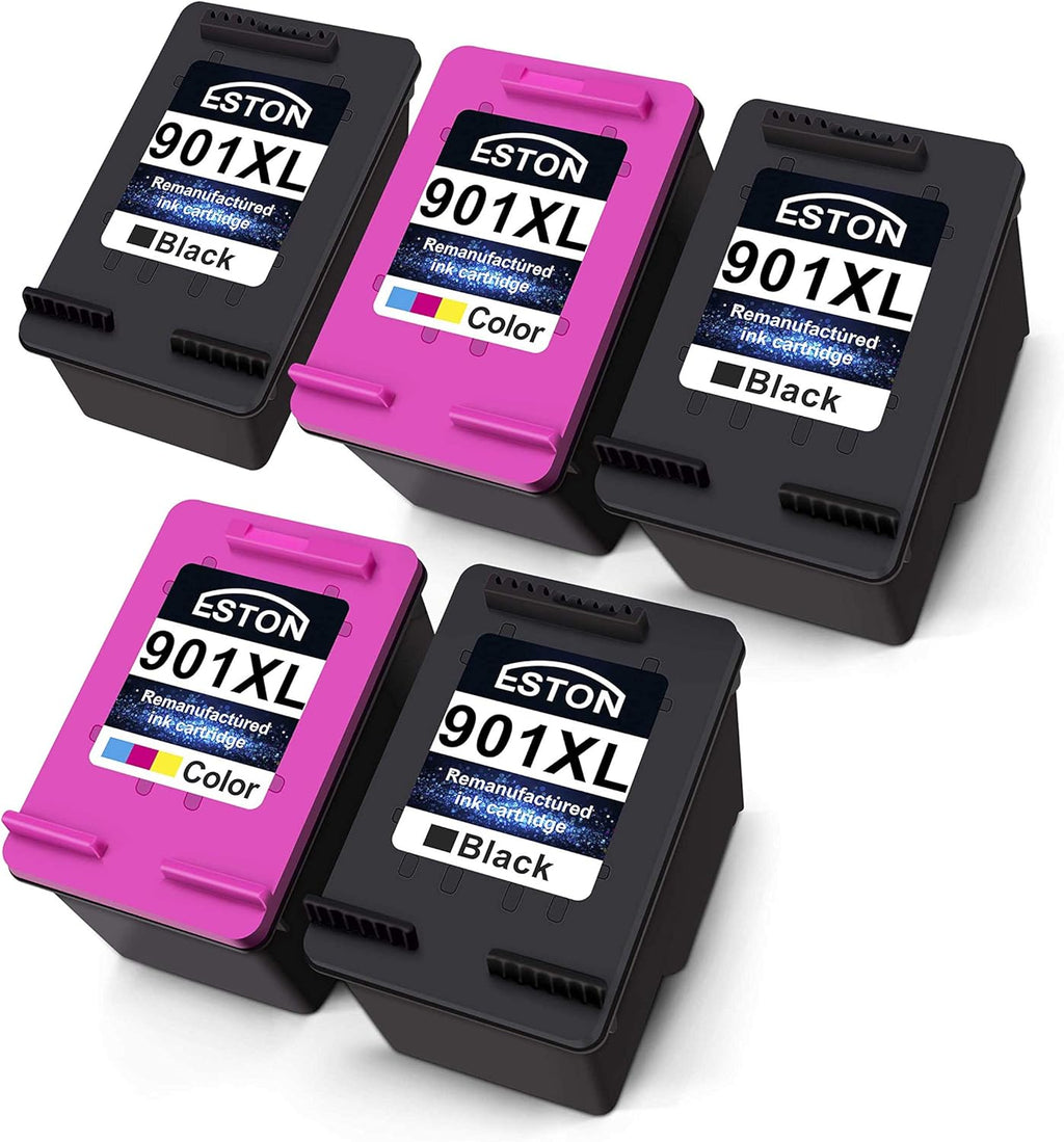Remanufactured Ink Cartridges Black & Color 5Pack (3Black,2Color) V3074