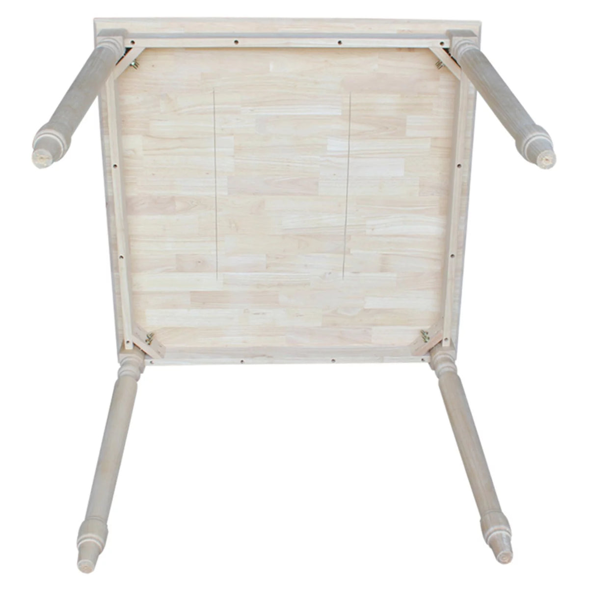Solid Wood Top Table with Turned Legs E81907