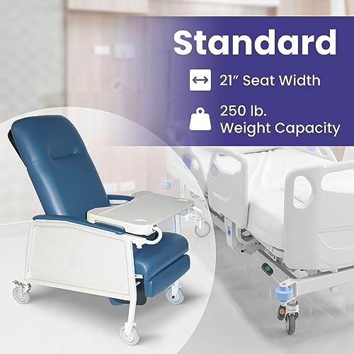 Standard Geri Chair Recliner with Wheels, Tray, and Elevating Legrests E799127