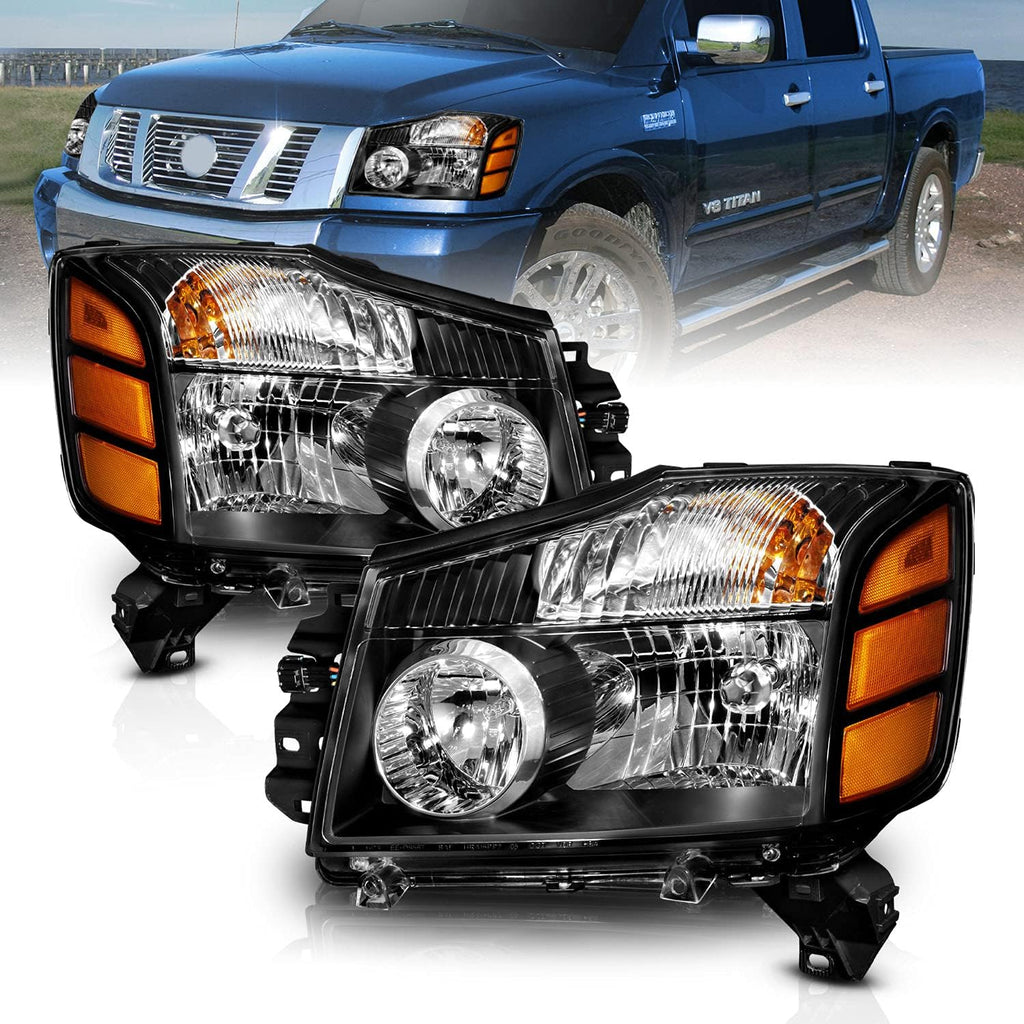 Black Replacement Headlights Amber Reflector Z63661