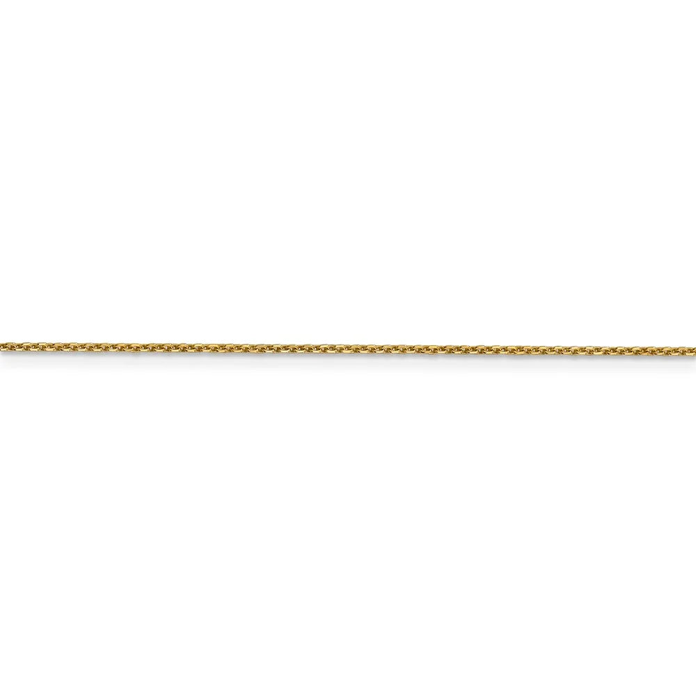 14kt Yellow Gold Diamond Cut Cable Chain 14 inch Lobster Clasp D312