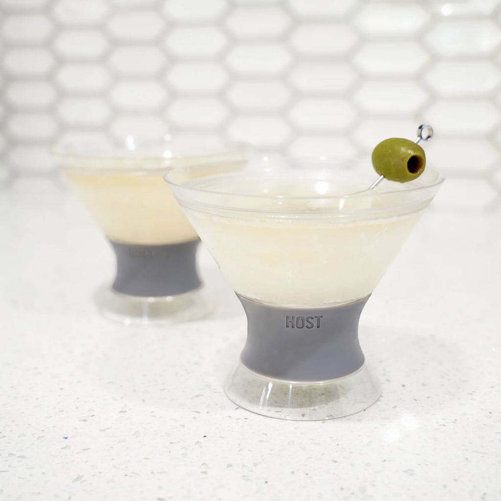 Double Wall Insulated Plastic Cooling Cups, Set of 2, Grey I462