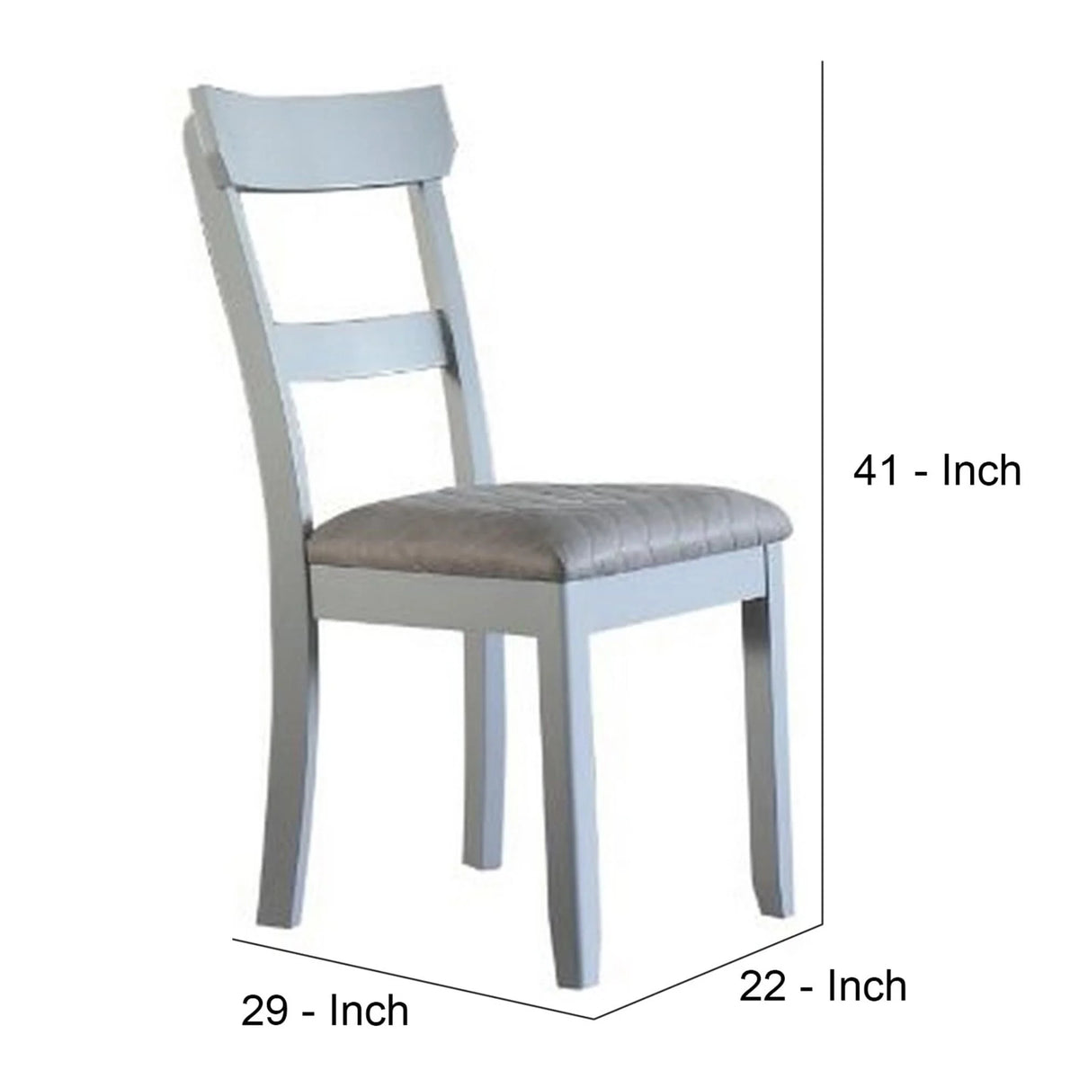 Beige Fabric Side Chair Set of 2 B17759