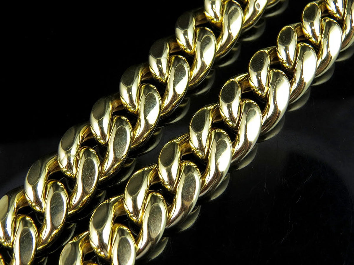 10K Yellow Gold Miami Cuban Link Chain with Box Clasp E934629