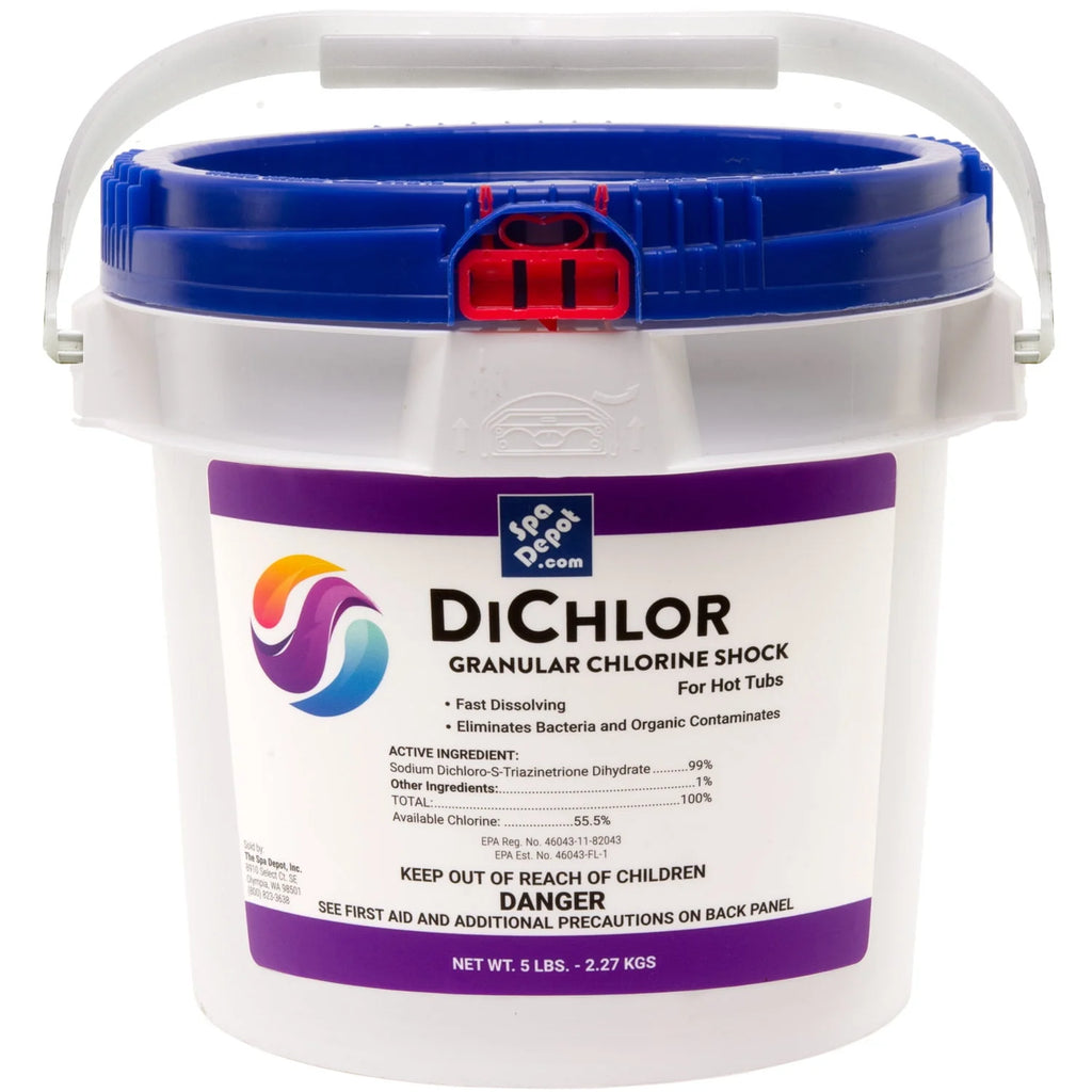 Dichlor Granular Chlorine Sanitizing Shock for Hot Tubs 5 lbs Z3644