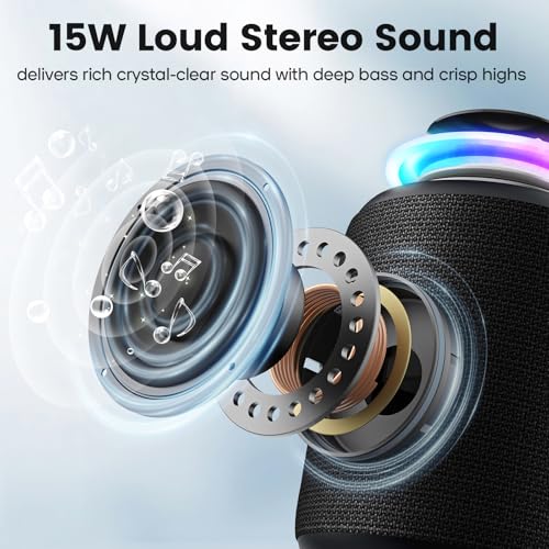 IP67 Waterproof Portable Bluetooth Speaker with Lights L23326