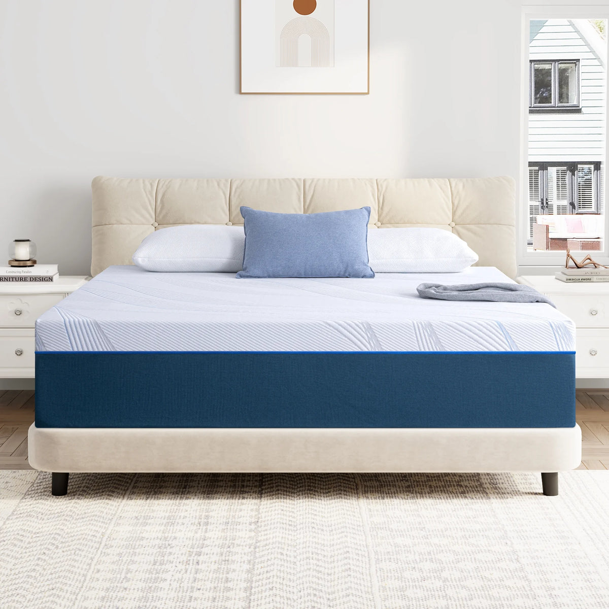 Queen Size Medium Firm Memory Foam Mattress X612411