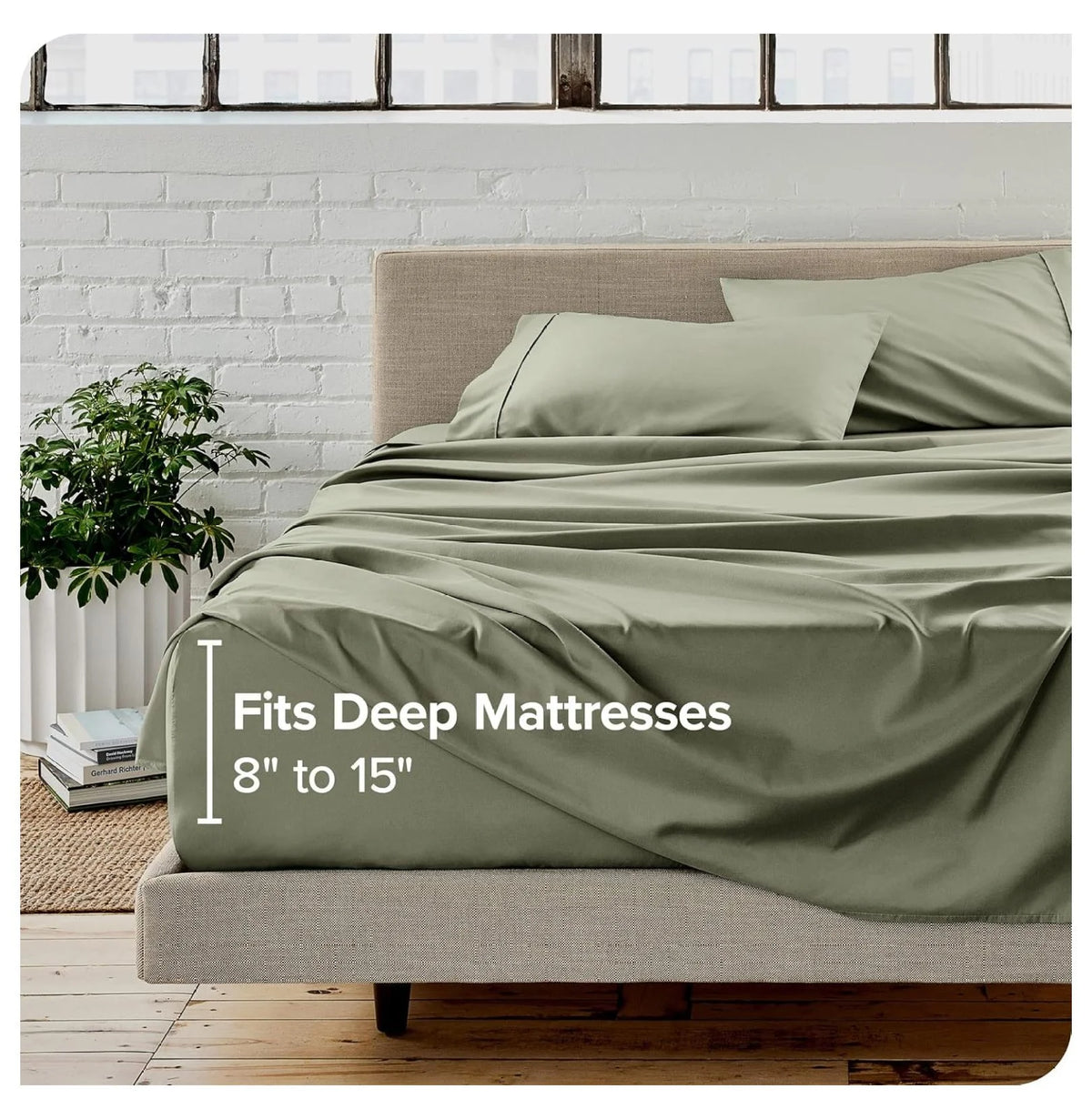 Split King 5 Piece Microfiber Bed Sheet Set with Deep Pockets L8071