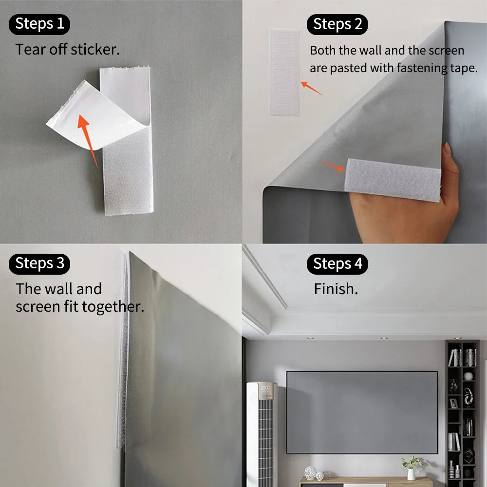 100 Inch Portable Metal Projector Screen 16:9 Foldable Projection Screen D4878