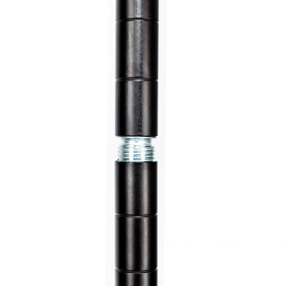Black 2-Tier Rolling Garment Rack with Double Clothes Rod U6196