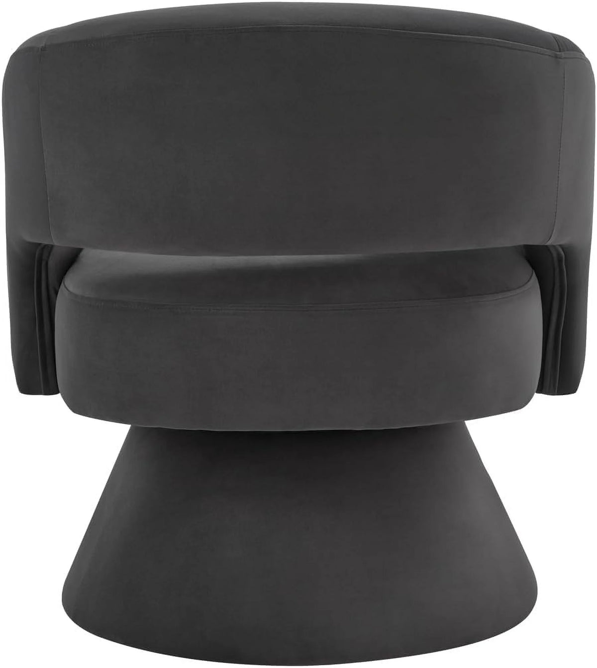 Dark Gray Velvet Swivel Accent Chair F34443