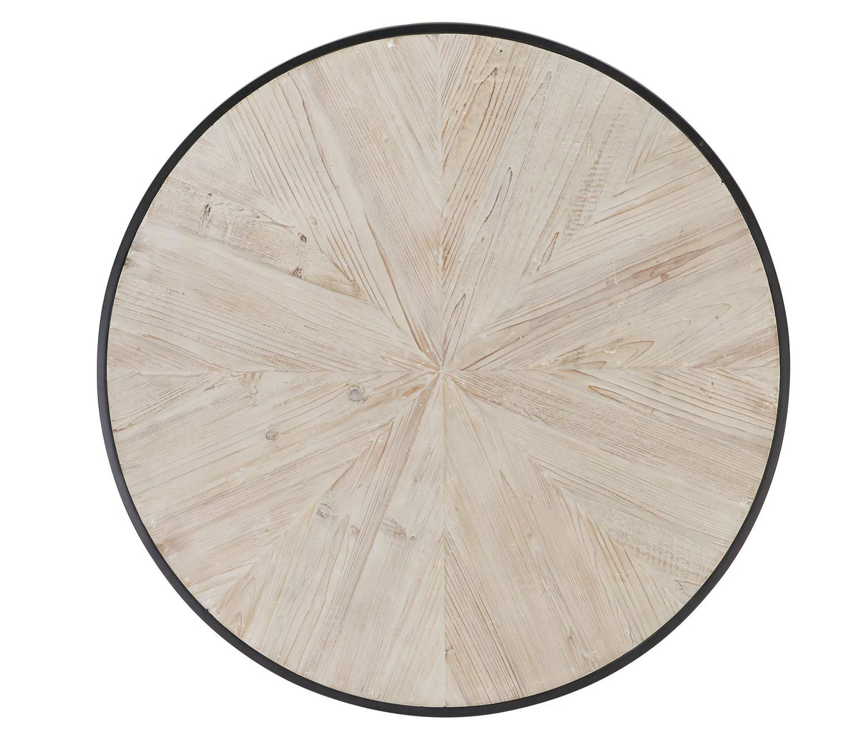Black Round Coffee Table with 4 Nesting Stools G74040