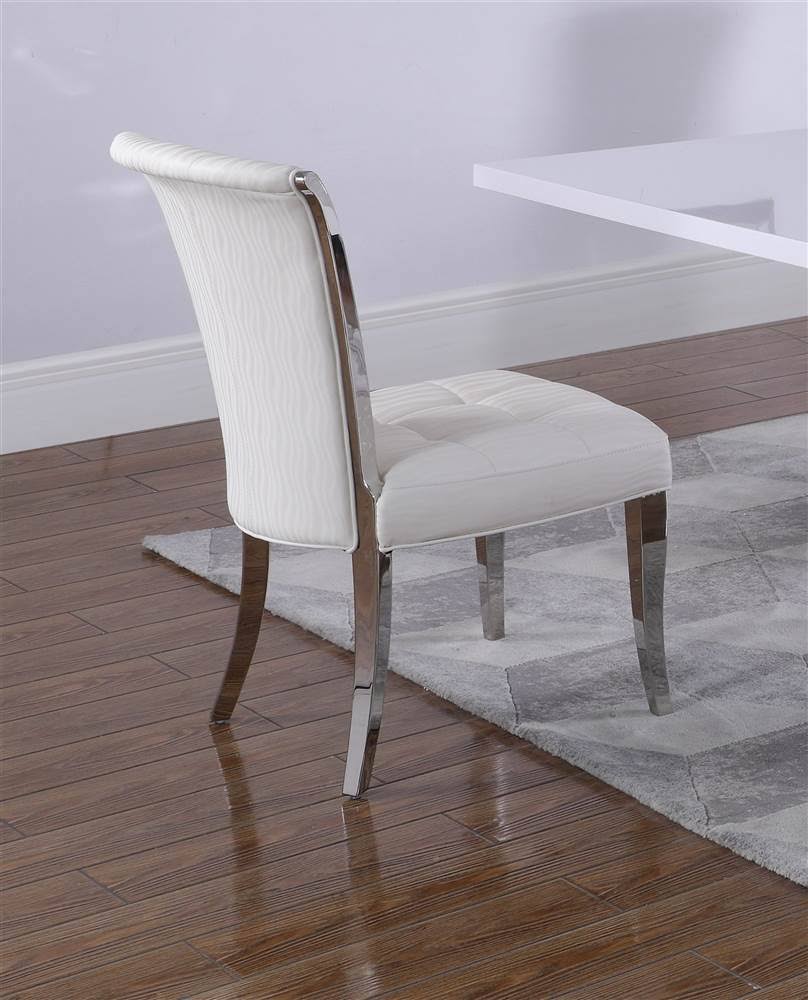 White Tufted Side Chair, Set of 2 T478033
