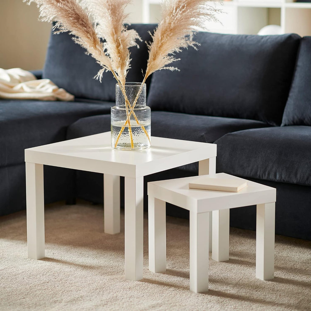 Set of 2 White Nest of Tables B54845