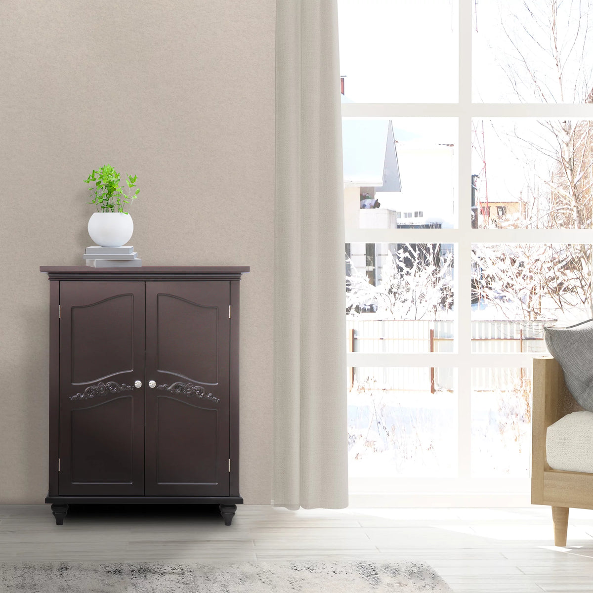 Wooden Bathroom Floor Cabinet V503