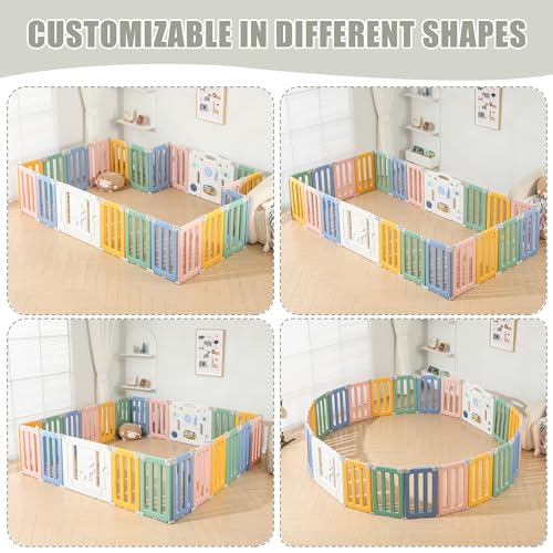 Grey 22 Panels Extra Large Baby Play Pen J94998