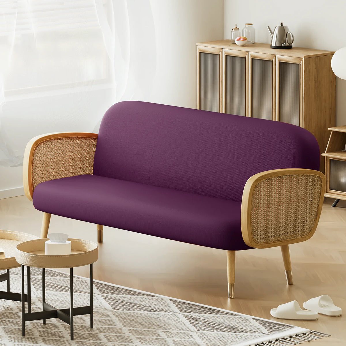Queen Size Burgundy Futon Cover 60x80 inch D198
