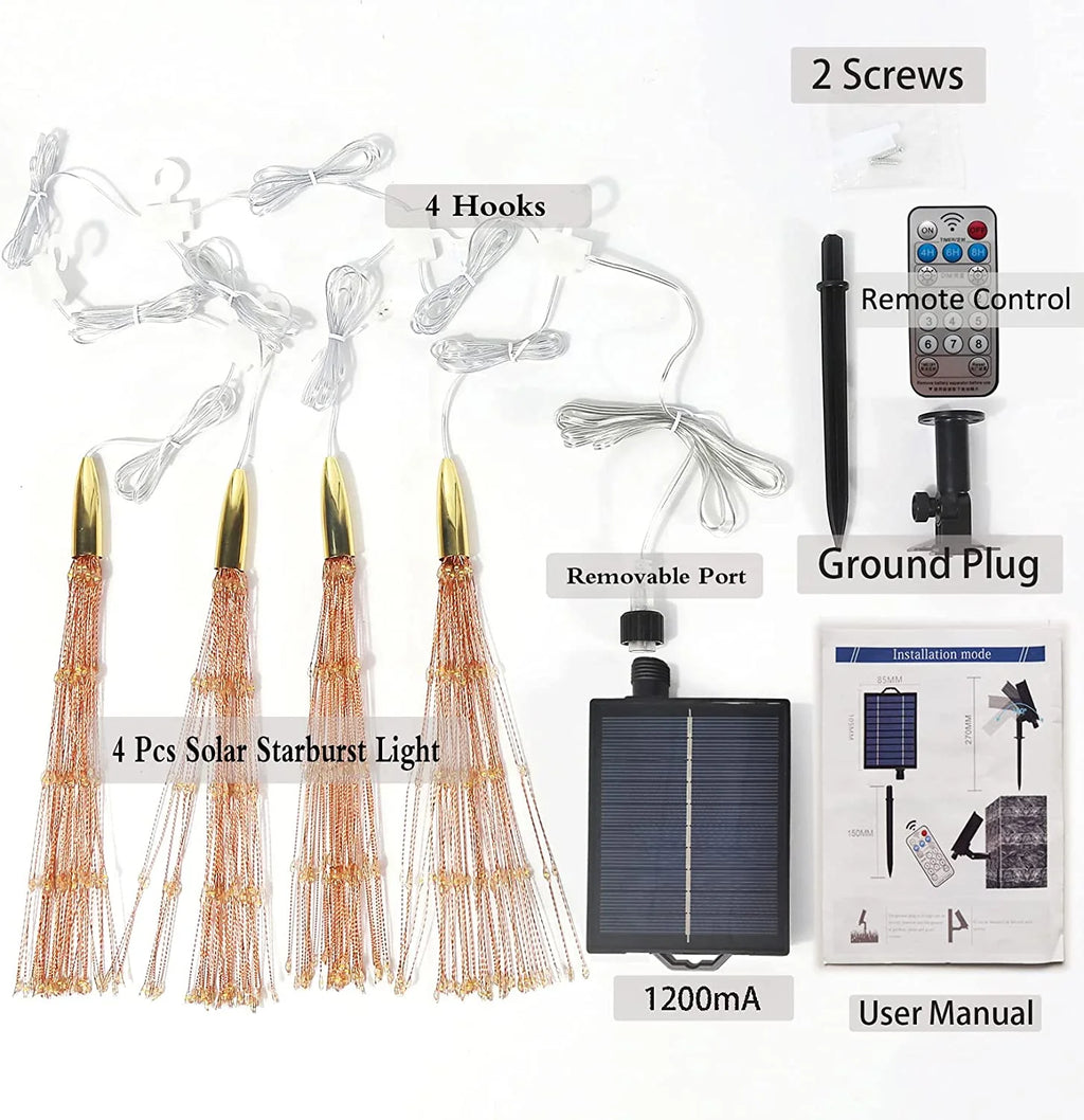 800 Led Solar Starburst Sphere Lights Waterproof Hanging Fairy Light T103012