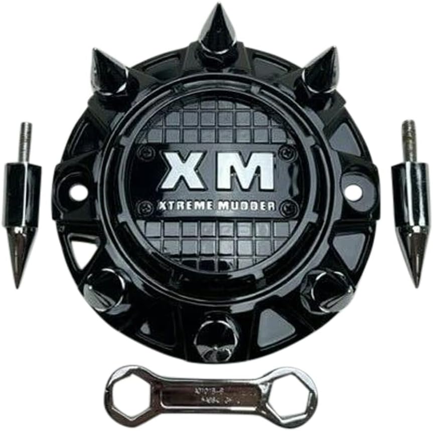 Gloss Black Chrome Spikes Wheel Center Cap W1759