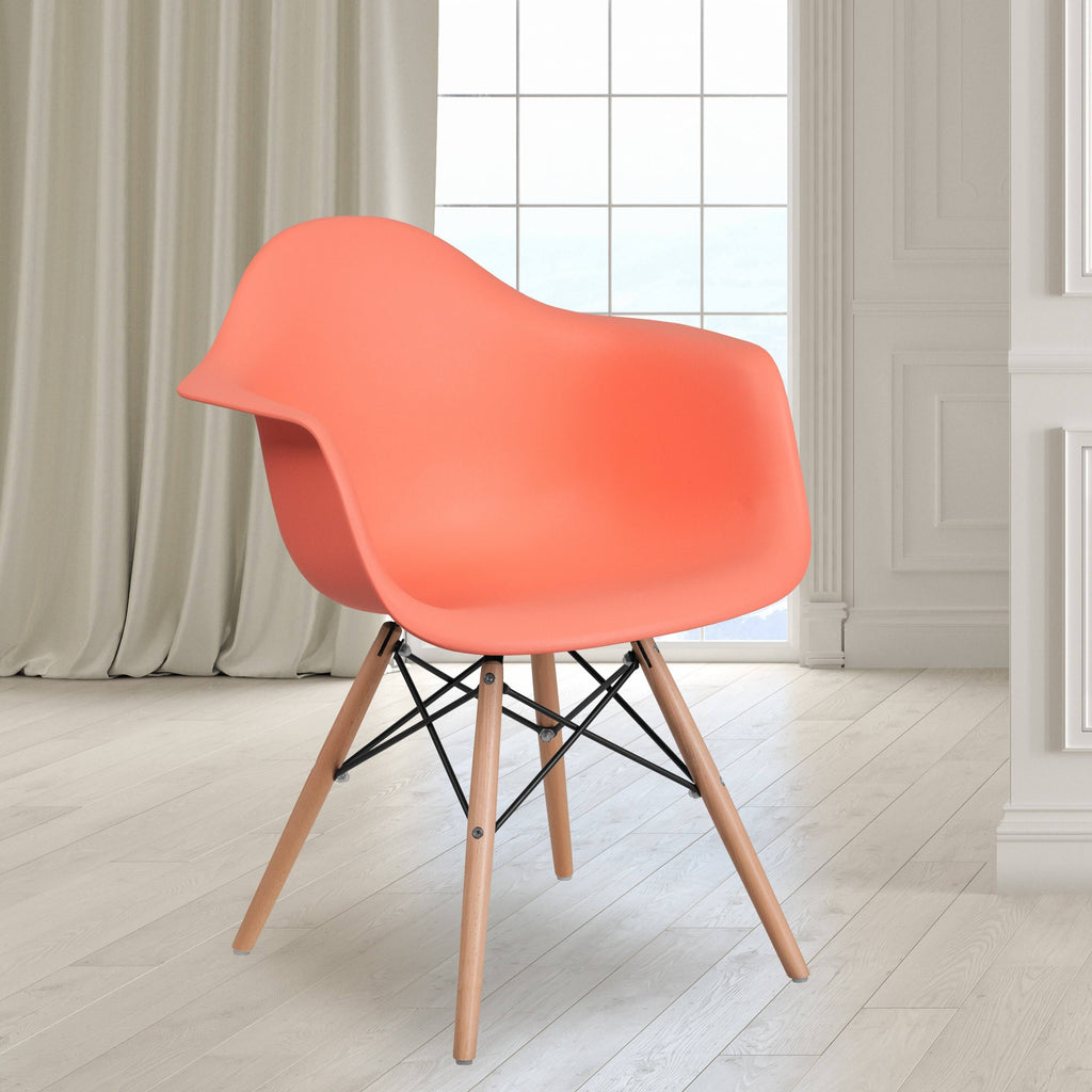 Navy Plastic Arm Chair Z49110