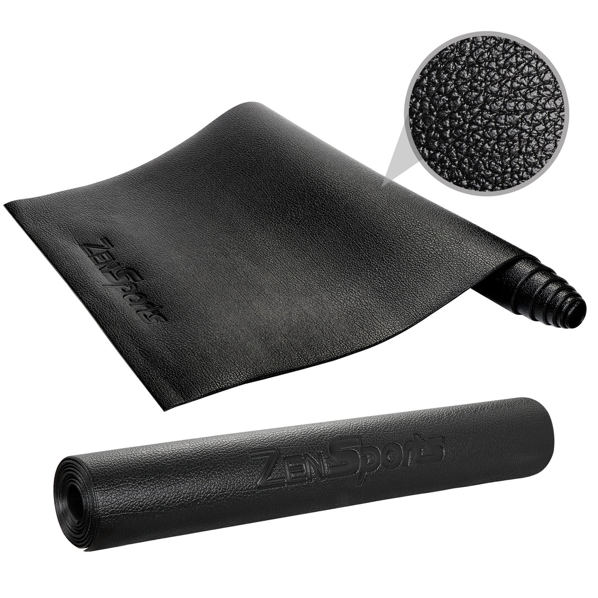 8x3-ft High-Density PVC Waterproof Fitness Mat Black L133760