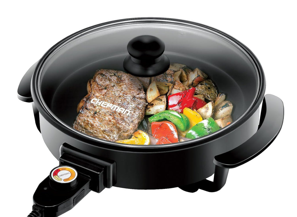 12 Inch Non Stick Electric Skillet with Glass Lid P4414