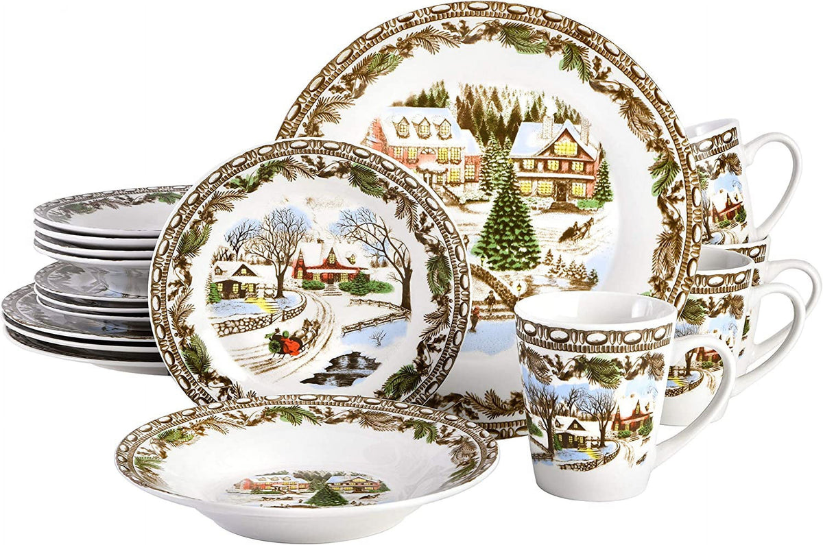 16 Piece Multicolor Dinnerware Set R25044