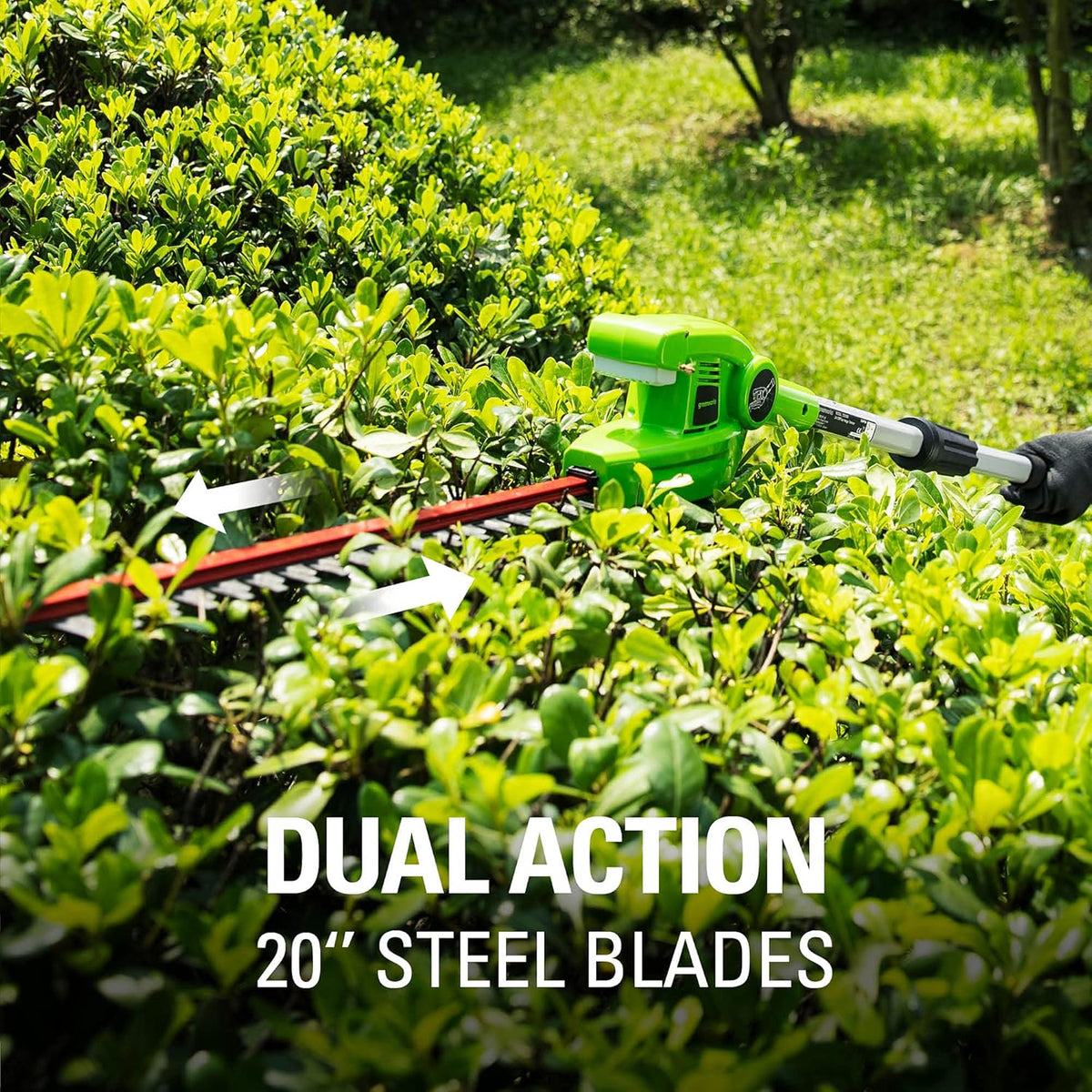 40V 20" Cordless Pole Hedge Trimmer with 2.0Ah Battery and Charger W28179