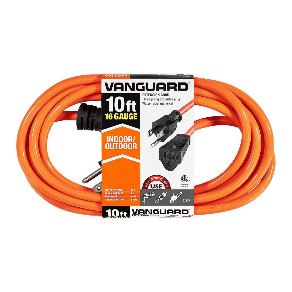 Orange 10 ft. Indoor/Outdoor Extension Cord M76668