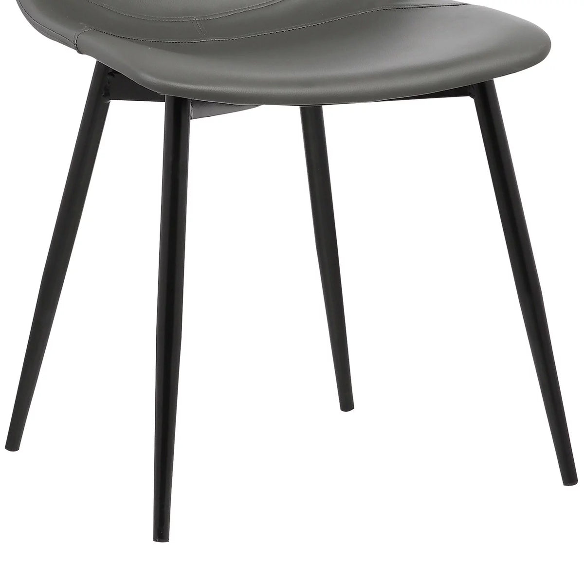 Black Faux Leather Dining Side Chair E8679