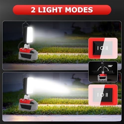 90W 9000LM Cordless LED Work Light with USB & Type C Charging U764714