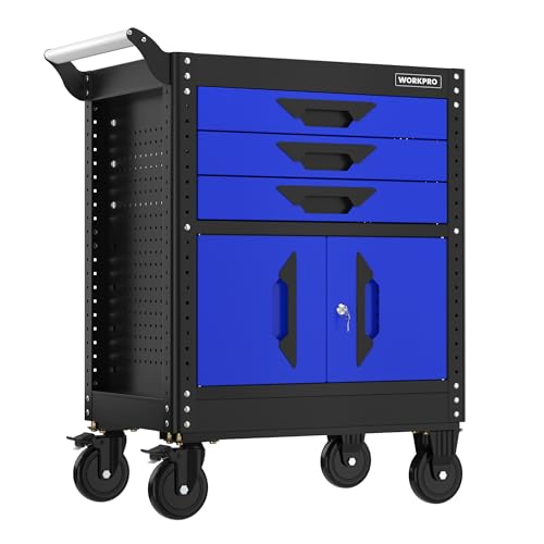 27.5 Inch 3-Drawer Rolling Steel Tool Chest with Wheels W77574