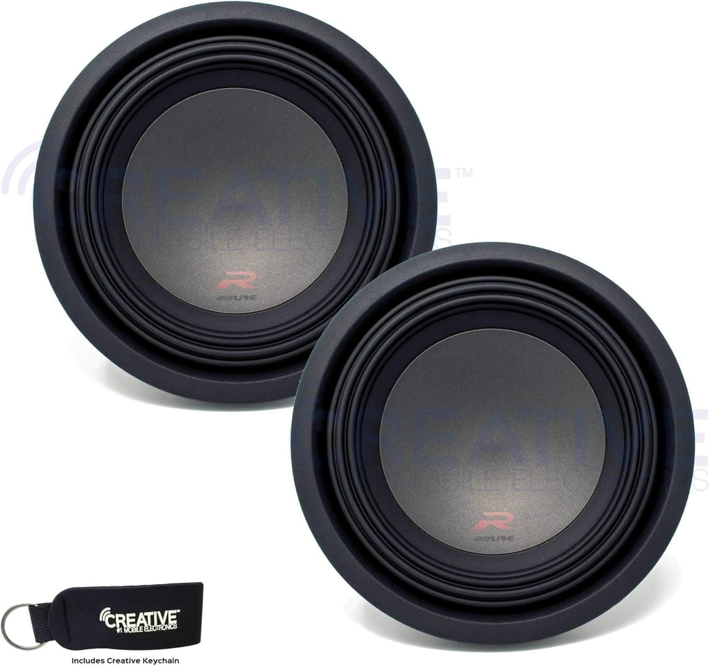 Two Alpine R-Series 10-Inch Dual 2 Ohm Subwoofers I671
