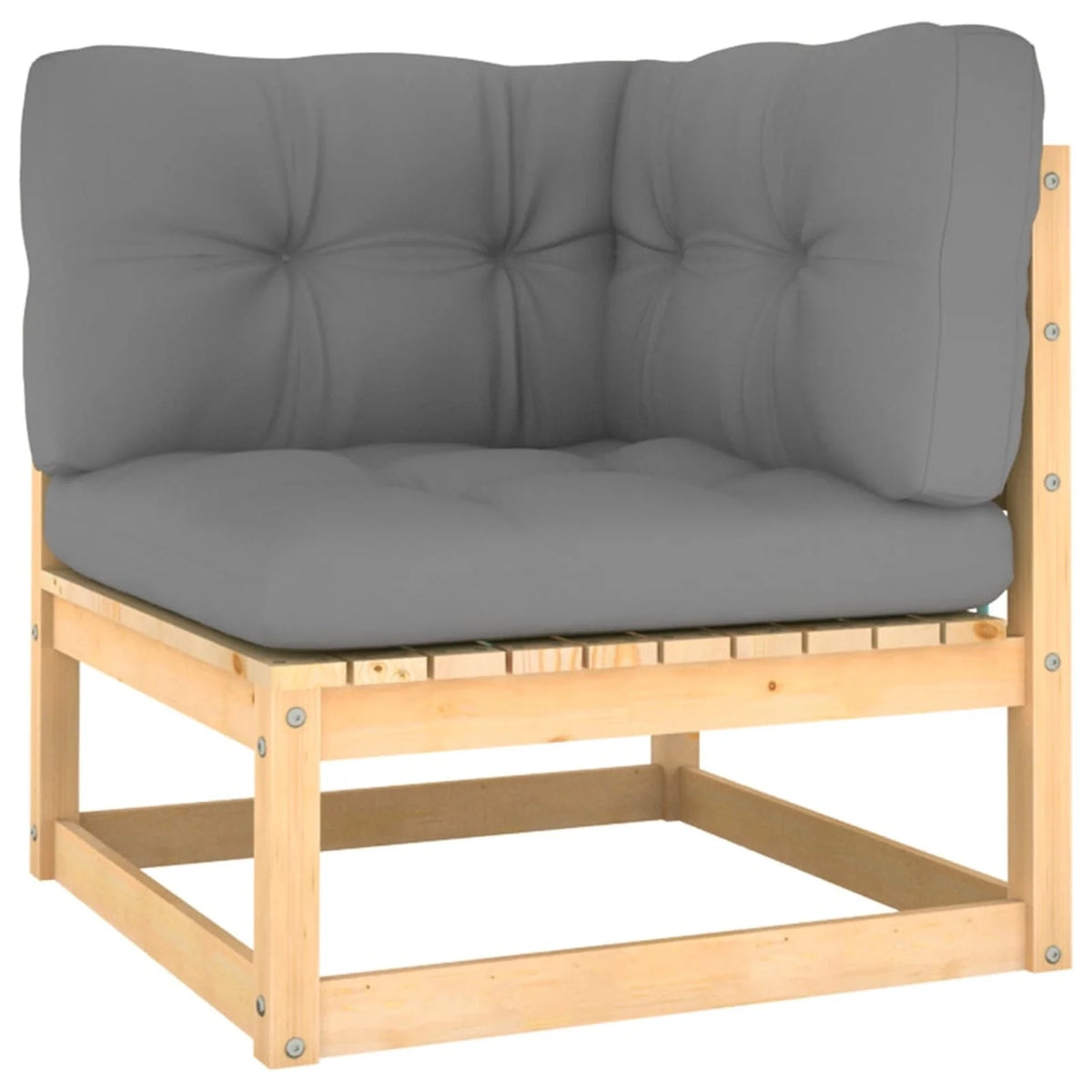 6 Piece Gray Cushioned Pinewood Sectional Sofa Set L38691