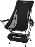 Lightweight Portable Folding Camping Chair with Armrest, High Back, Carry Bag Z742327