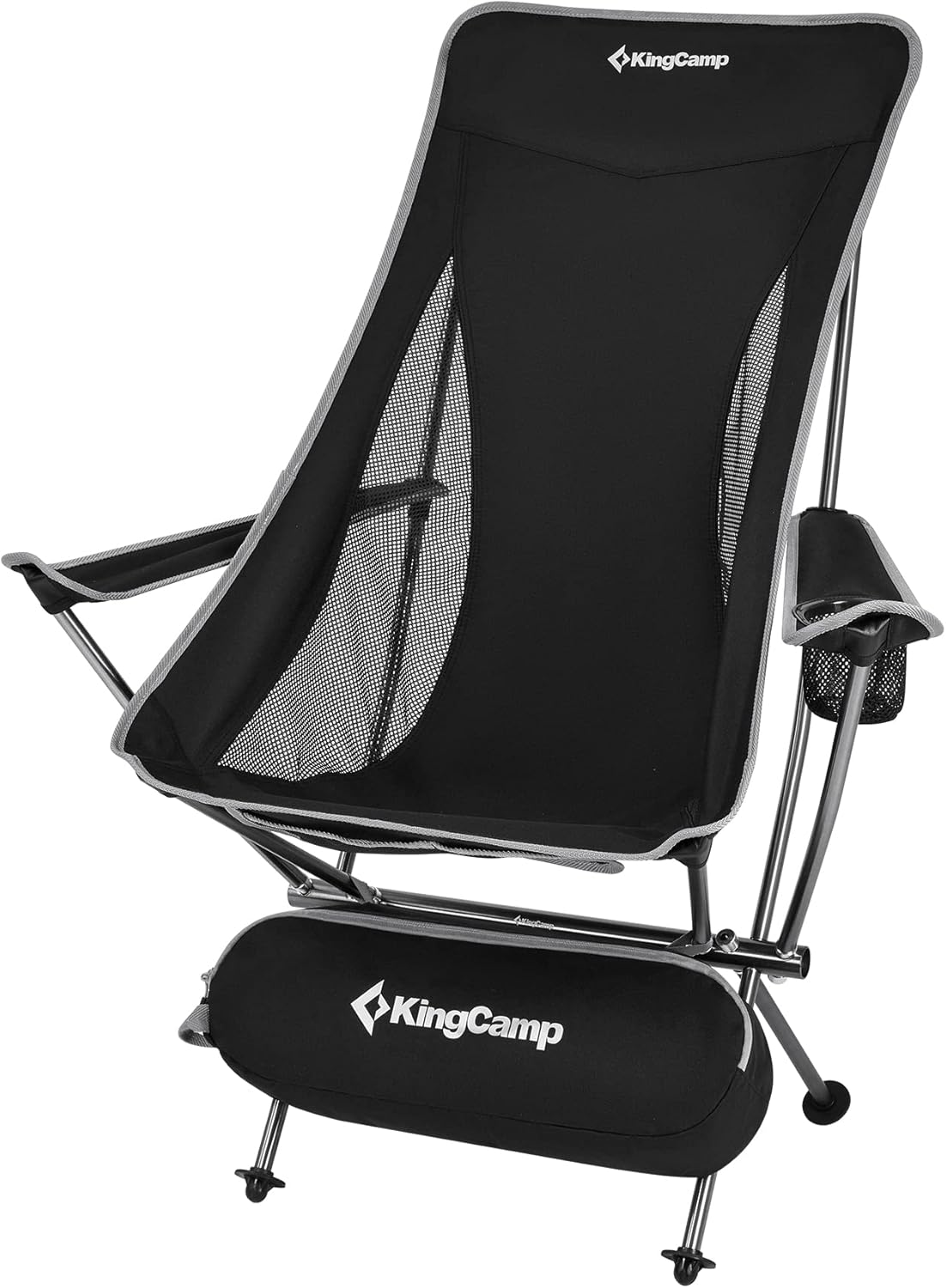 Lightweight Portable Folding Camping Chair with Armrest, High Back, Carry Bag Z742327