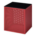 Red Glass Top Side Table Z994831